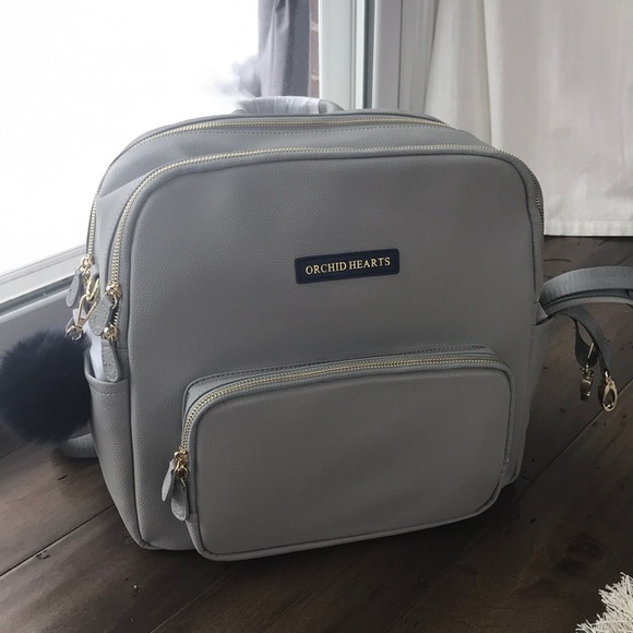 orchid hearts diaper bag